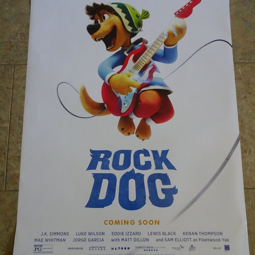 Rock Dog - Movie Poster with Luke Wilson as Bodi and Matt Dillon as Trey